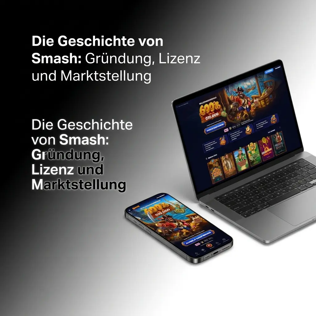 Smash Casino Logo mit Gründungsjahr 2020, betrieben von Dama N.V. unter Curaçao-Lizenz 8048/JAZ