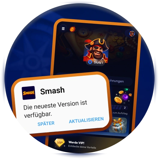 Bleiben Sie mit aktuellen Updates und Benachrichtigungen von Smash immer informiert.