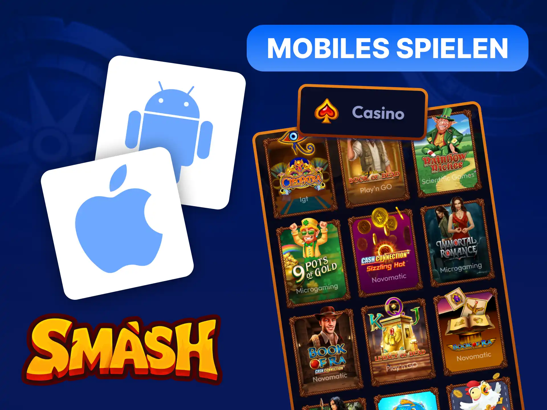 Smash Mobil Browser-Version auf Smartphone im Vergleich zur PWA-App für stabiles Spielen unterwegs.