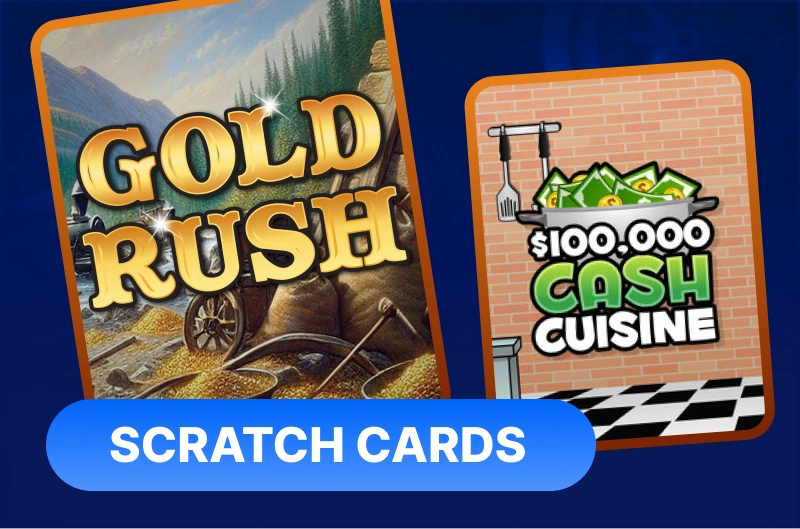 Versuchen Sie Ihr Glück mit den schnellen Scratch Cards bei Smash.