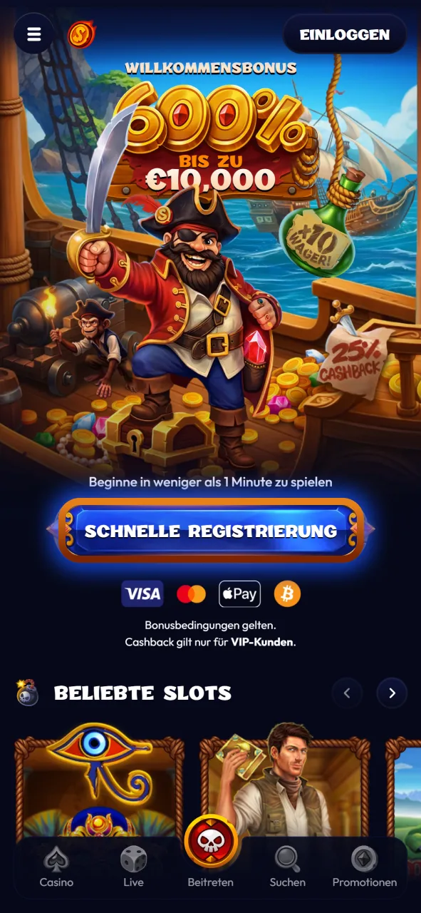 Tippen Sie auf die Bestätigungsschaltfläche in der mobilen Smash App.