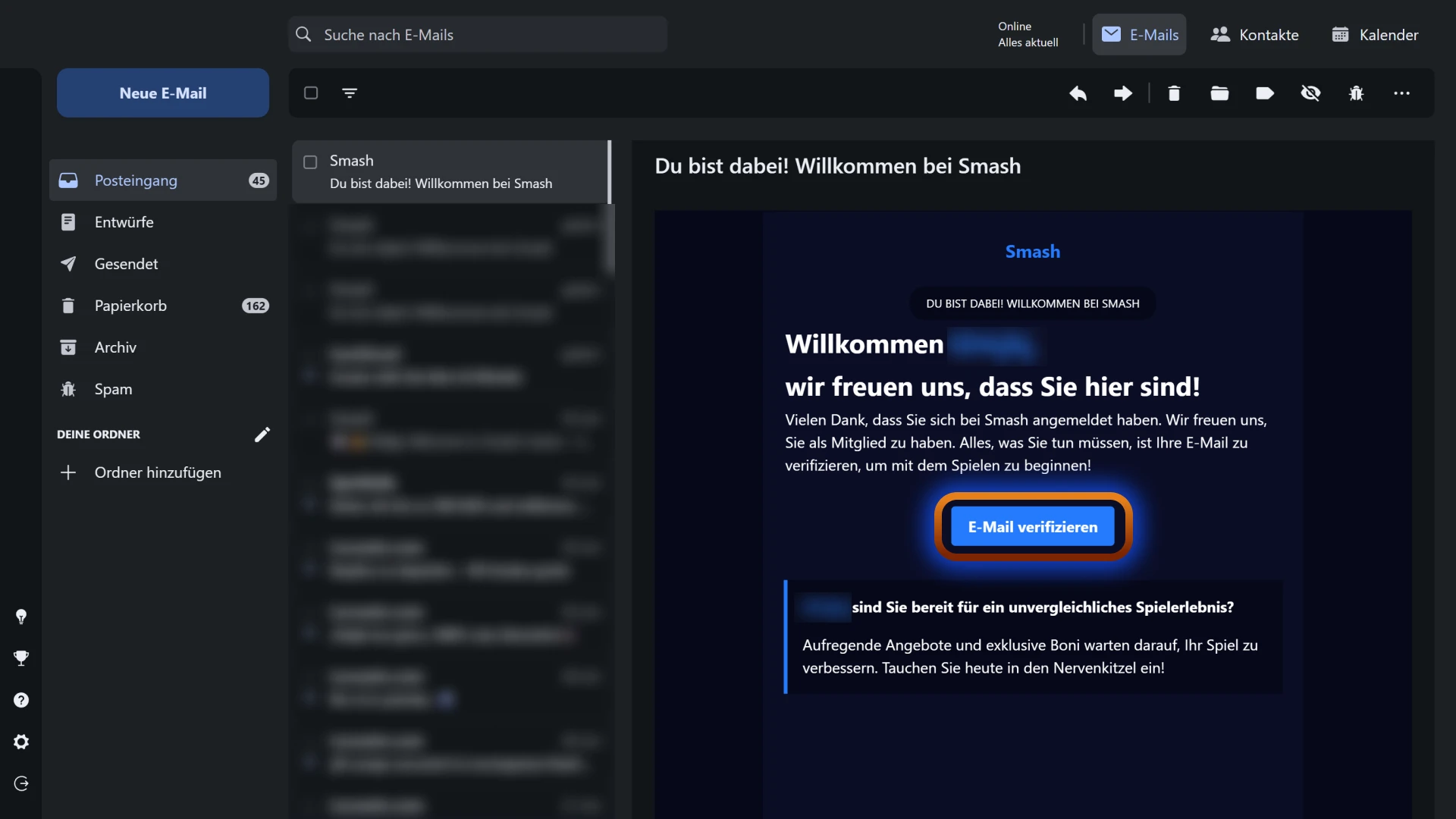 Freuen Sie sich über Ihre erfolgreich abgeschlossene Kontoverifizierung bei Smash.