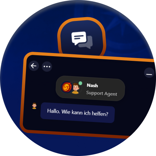 Kontaktieren Sie den schnellen 24/7 Live-Chat-Support von Smash bei Fragen.