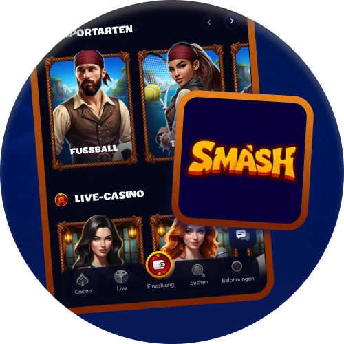 Erleben Sie vollen Spielspaß mit dem mobilen Angebot von Smash unterwegs.