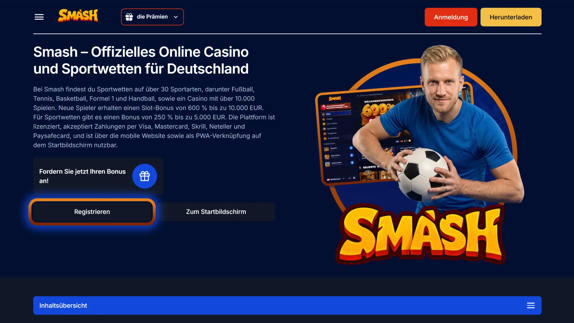 Folgen Sie der Anleitung zur schnellen Kontoerstellung bei Smash.